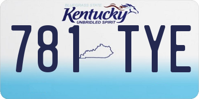 KY license plate 781TYE