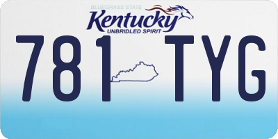 KY license plate 781TYG