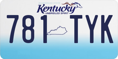 KY license plate 781TYK