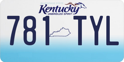 KY license plate 781TYL