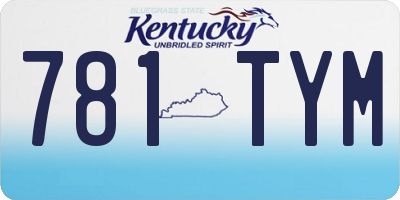 KY license plate 781TYM
