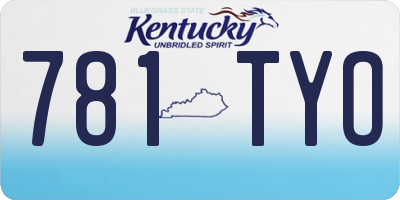 KY license plate 781TYO