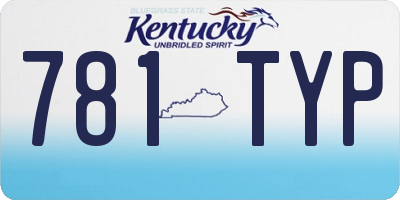 KY license plate 781TYP
