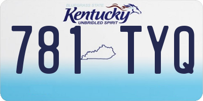 KY license plate 781TYQ