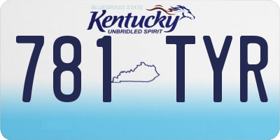 KY license plate 781TYR