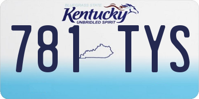 KY license plate 781TYS