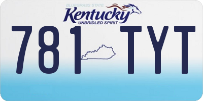 KY license plate 781TYT