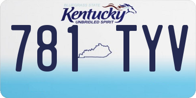 KY license plate 781TYV