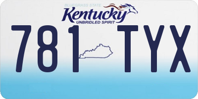 KY license plate 781TYX