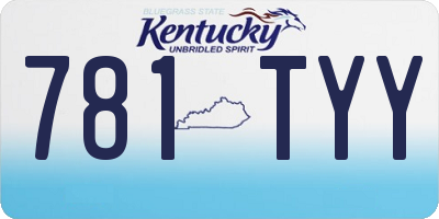 KY license plate 781TYY