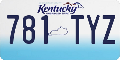 KY license plate 781TYZ