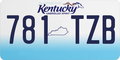 KY license plate 781TZB