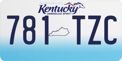 KY license plate 781TZC