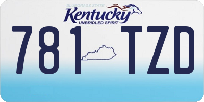 KY license plate 781TZD