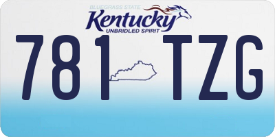 KY license plate 781TZG