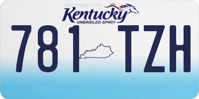 KY license plate 781TZH