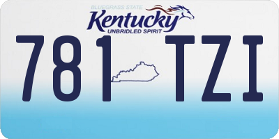KY license plate 781TZI