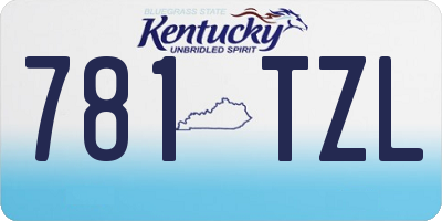 KY license plate 781TZL