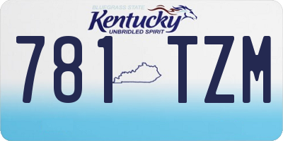 KY license plate 781TZM