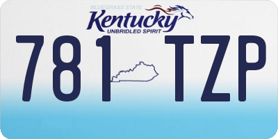 KY license plate 781TZP