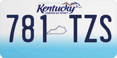 KY license plate 781TZS