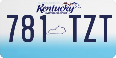 KY license plate 781TZT