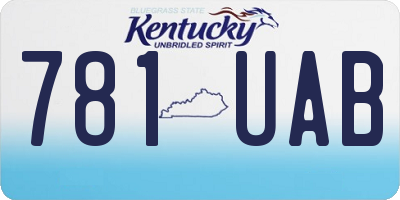 KY license plate 781UAB