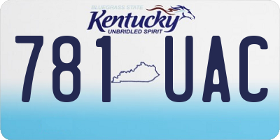 KY license plate 781UAC
