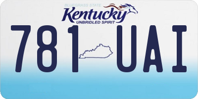 KY license plate 781UAI