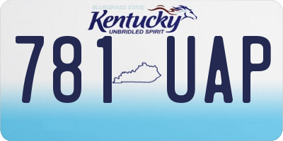 KY license plate 781UAP