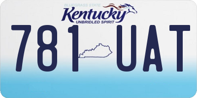 KY license plate 781UAT