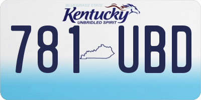KY license plate 781UBD