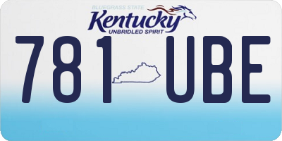 KY license plate 781UBE