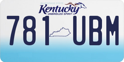 KY license plate 781UBM