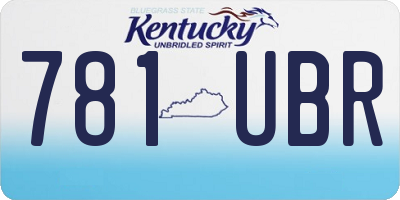 KY license plate 781UBR