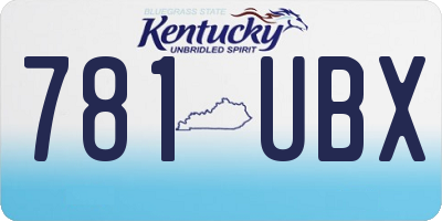 KY license plate 781UBX