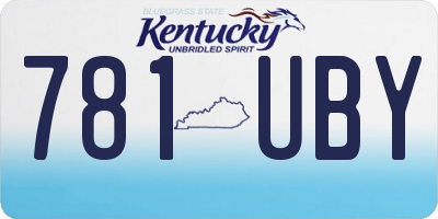 KY license plate 781UBY