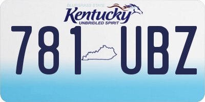 KY license plate 781UBZ