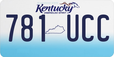 KY license plate 781UCC
