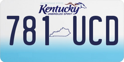 KY license plate 781UCD