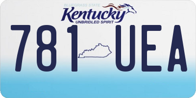 KY license plate 781UEA