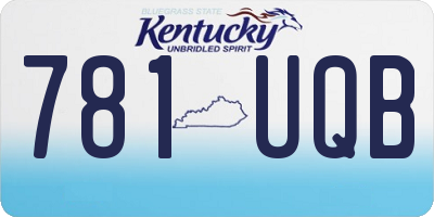 KY license plate 781UQB