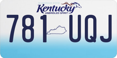 KY license plate 781UQJ