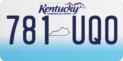 KY license plate 781UQO
