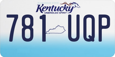 KY license plate 781UQP