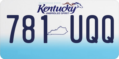 KY license plate 781UQQ