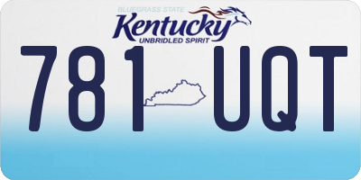 KY license plate 781UQT