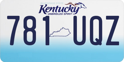 KY license plate 781UQZ