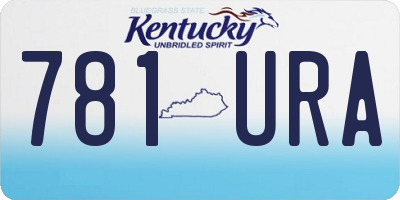 KY license plate 781URA