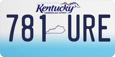 KY license plate 781URE